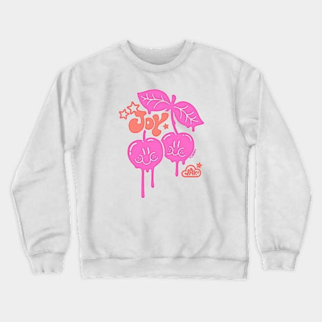 Joy Cherries - Candy Dip Crewneck Sweatshirt by Marianne Martin